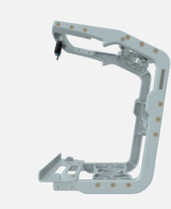 Hillaero LIFEPAK 15 FAA certified mountable bracket for Air Ambulance Airmed Helicopter or Fixed Wing Aircraft SIDE
